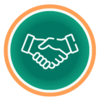 Icône poignée de main : accompagnement complet