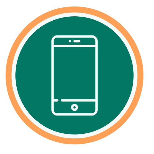 Icône smartphone : site mobile friendly